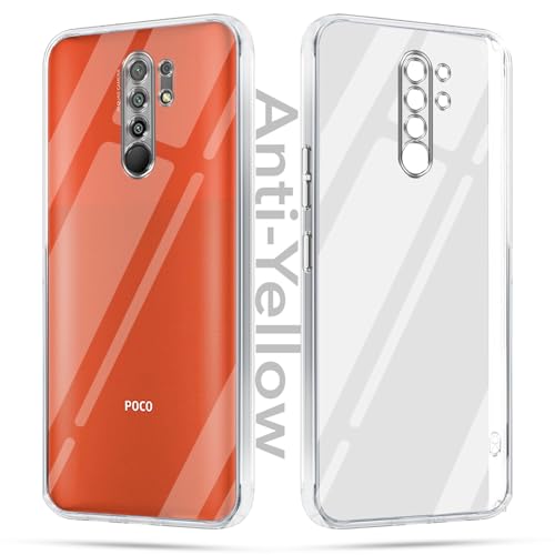 Image of Jkobi Lifetime Anti-Yellow Clear Back Cover Case for Poco M2 (Sleek Hard Crystal | Shockproof and Camera Protection)
