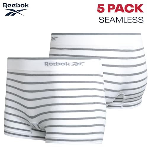 Image of Reebok Womens Boyshorts - 5 Pack Performance Seamless Underwear, 3 inch Inseam