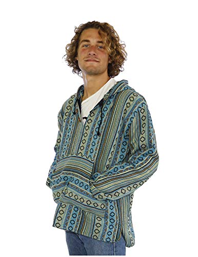Sunshine Joy Woven Baja Style Pullover Hoodie Hooded Jacket2