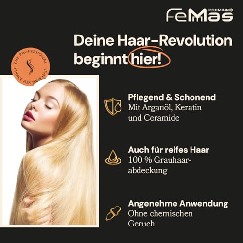 Foto von FemMas Haarfarbe Hell Lichtblond Asch 10.1 I Creme Haarfarbe mit Arganöl, Keratin & Ceramiden I Als dauerhafte Haarfärbung oder Tönung für strahlende, haltbare Farbergebnisse I 100 ml