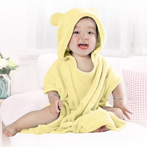 Image of Hooded Towel, Children's Hooded Towel, Microfiber Bath Towels, Washcloth Set with Cute Design, Shower Towel Gift for Newborns, Infants and Toddlers, Absorbent Large Towel Open Box Deals