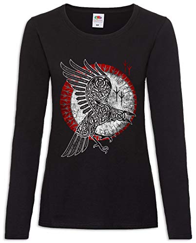 T-shirt Norse Raven Femme en coton peigné doux et manches longues