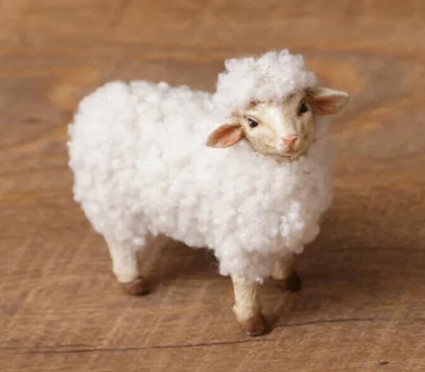 New-Farmhouse-Wooly-Sheep-2-pcs-Figurines-Cottage-Farm-Animals-Primitive-Country-for-Holiday-Kitchen-Farmhouse-Home-Decor New Farmhouse Wooly Sheep 2 pcs Figurines Cottage Farm Animals Primitive Country for Holiday Kitchen Farmhouse Home Decor