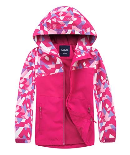 M2C Boys Girls Hooded Color Block Waterproof Fleece Lined Windbreaker Jacket