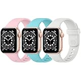 Premium Material: Das armband aus umweltfreundlichem, haltbarem, weichem, atmungsaktivem Silikon verhindern Hautreizungen, sehr angenehm zu tragen. Variable Farben, die Sie wählen, um Ihre iWatch zu personalisieren.