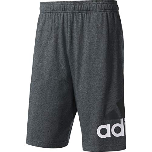 adidas Men's Athletics Jersey Shorts, Dark Grey Heather, Medium