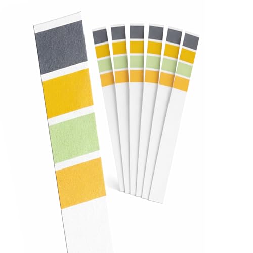 ECENCE pH Teststreifen 100 Stck, Lackmus Testpapier, Messbereich 0-14, Urin Teststreifen, Säuretest für verschiedene Flüssigkeiten (z. B. Aquarien, Trink-Wasser, Speichel, Pool)