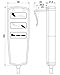 Pmsanzay Full Electric Hospital Bed Hand Control, Suits Most Control Boxes, Operates Head, Vertical & Knee Functions, Modern Style, Grey
