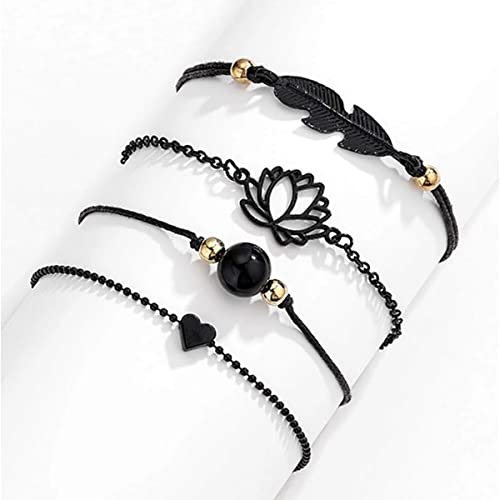 Contemporary Bracelet Set - Silver Toned (Set of 4)
