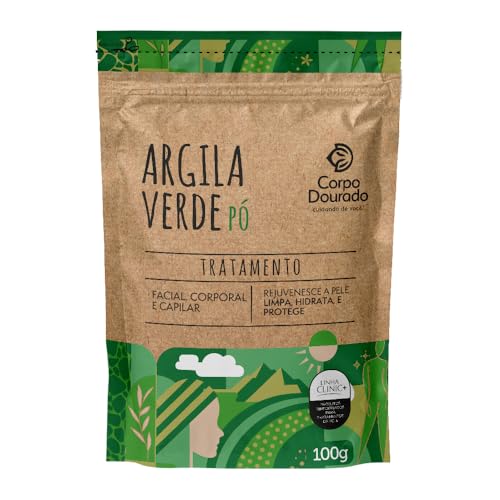 Corpo Dourado Argila Verde em Pó | Purificação e controle de oleosidade | 100g