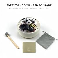 LOQIPENG Garden Rain Drum for Outside Musical Instrument,3 Inches 6 Notes Snare Drum, Animal Theme Steel Tongue Drum, Percussion Yoga Gifts (panda-1 piece, 3 Inch 6 Notes) — image 2