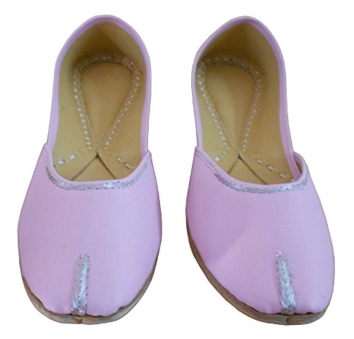 Zapatos de mujer para boda india tradicionales confeccionados en rosa talla 37,5 3