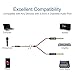 ANNNWZZD 1/8 to 1/4 Stereo Cable, 1/4 to 3.5mm 1/8 TRS Y Splitter Audio Cord Compatible with Phone, PC, Computer Sound Card 10ft/3m