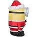Gemmy Christmas Airblown Inflatable Inflatable Minion Stuart Licking Candy Cane, 3.5 ft Tall, Yellow