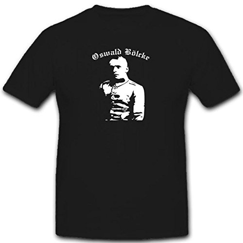 T-shirt de chasse allemande vêtement Oswald Boelcke 3624 noir grand format 3XL