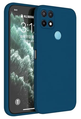 Topme Cover per OPPO A15 (6.52' Inches) Custodia Case, Protezione Della Pelle Della Custodia in Silicone Tpu - Blu zaffiro
