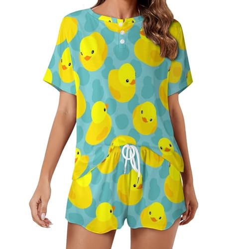 Pyjama femme manches courtes en dessin animé pour l'été