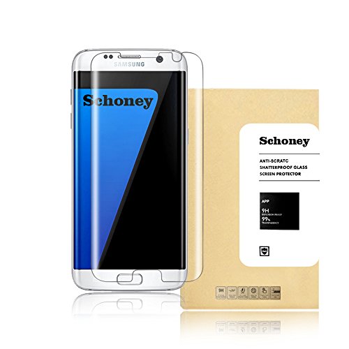 [Full Coverage] Samsung Galaxy S7 Edge Screen Protector ,Schoney Tempered Glass Screen Protector For S7 Edge 0.24mm Screen Protection Case Fit 99% Touch Accurate