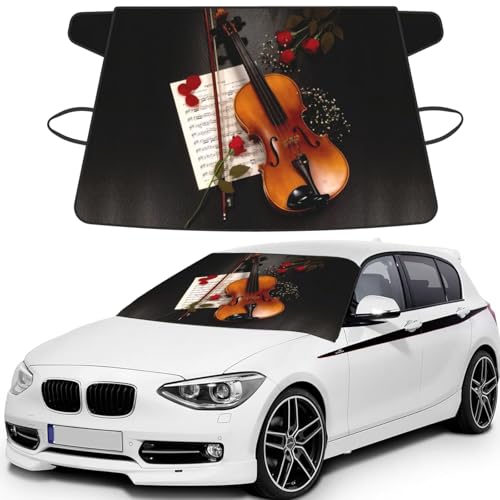 Couverture pare-brise voiture violon neige cadeau idéal pour conducteur mélomane en hiver