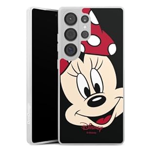 Custodia sottilissima compatibile con Samsung Galaxy S25 Ultra Custodia per cellulare di silicone trasparente Cover semplice Minnie Disney Prodotto ufficiale su licenza