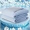 Cooling Comforter Queen, Double-Sided Blanket for Hot Sleepers, All Season Bedding to Keep Cool for Night Sweats, Breathable Lightweight, 90x90 Inches,Blue/Grey