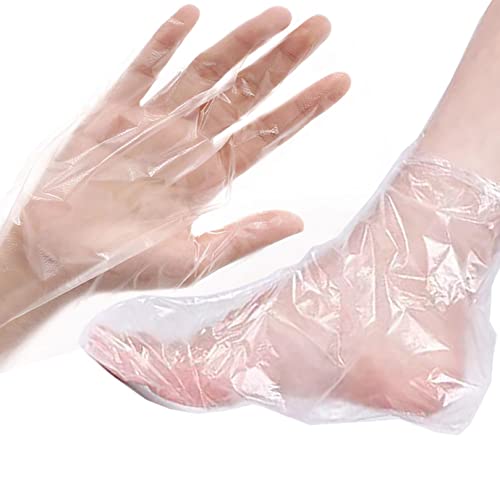 200Pcs Paraffin Wax Bath Liners, Paraffin Bags For Hand & Foot, Plastic Paraffin Socks And Gloves For Therabath Hot Wax Therapy Bags Covers For Paraffin Wax Machine (200Pcs Mittens Booties) #TOP2