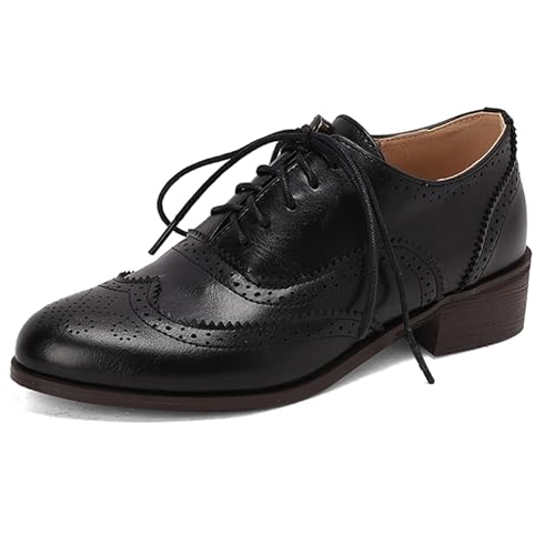 Chaussures Richelieu Bviennic Oxford plates bout rond l'excellence des finitions rétro