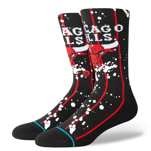 Stance Overspray Chicago Bulls Black LG (US Men's Shoe 9-13, Women's Shoe 11-14)