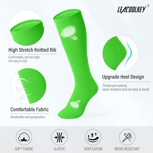 Image of LEACOOLKEY Baseball Belt and Socks Combo Set Adjustable Softball Socks and Elastic Belt for Youth and Adult