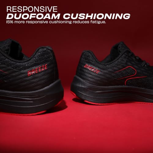 Image of Nivia Breeze Training Shoes for Men, Lightweight Lace‑Up Knit Upper, Duo‑Foam Comfort Midsole, Textured Rubber Outsole, Ideal for Gym, Running & Cross‑Training