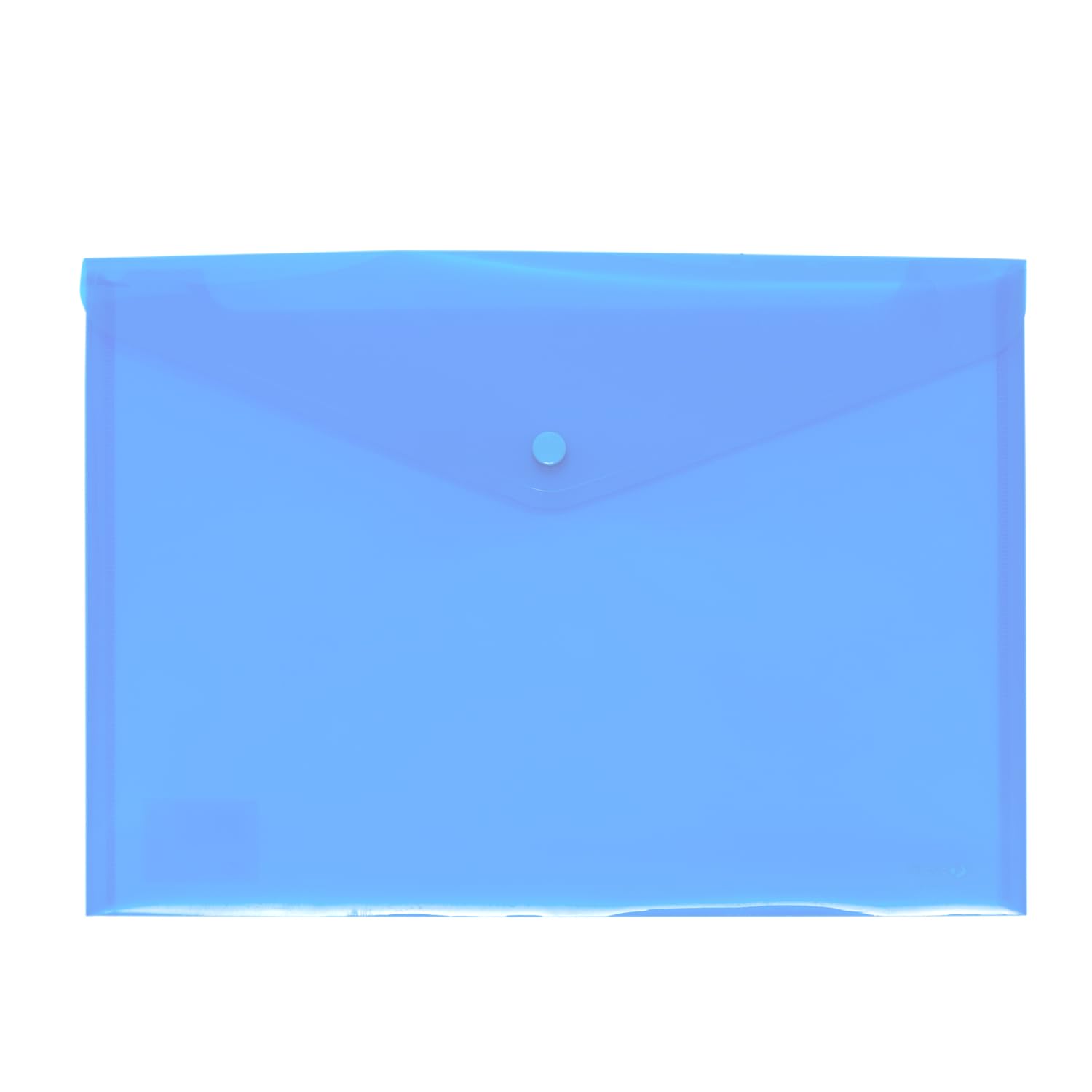 Grafoplás | Plastic Envelope with Click Closure | Ecoplás | Room Size | Translucent Soft Blue | 17.5 x 24.5 cm | Perfect for Protecting School, Home or Office Documents