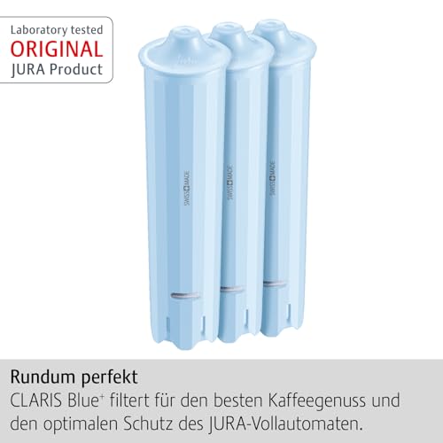 JURA original - CLARIS Blue+ Filterpatrone mit dem Plus an Hygiene - TÜV-zertifizierte Hygiene - 3er-Pack - 24231
