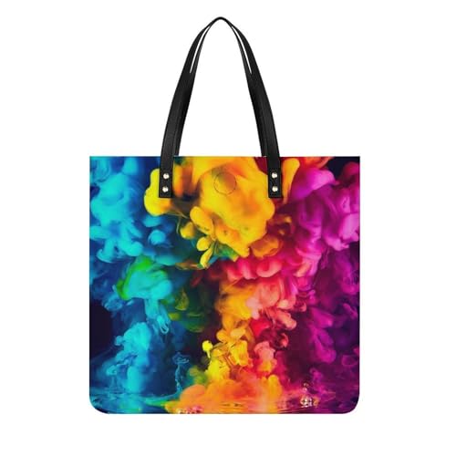 Tote bag femme fumée colorée : le grand sac shopper 39x39cm spacieux