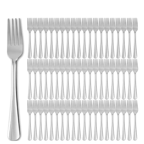 Image of 60 PCS Dinner Fork Set - Windsor Stainless Steel Silverware Fork 7.1 Inch with Dishwasher Safe Flatware Forks for 60,Table Forks for Home,Kitchen or Restaurant