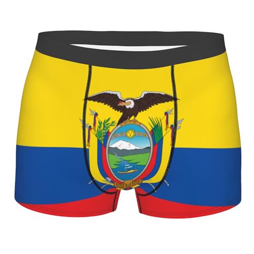 CUTEDWARF Flag of Ecuador Men's Boxer Briefs Elastic Waistband Briefs Men's Boxer Briefs