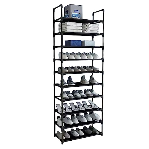 Lidzopas Scarpiera a 10 ripiani, scaffale autoportante, scarpiera alta e stretta, per casa, ingresso e corridoio, 60 cm di larghezza