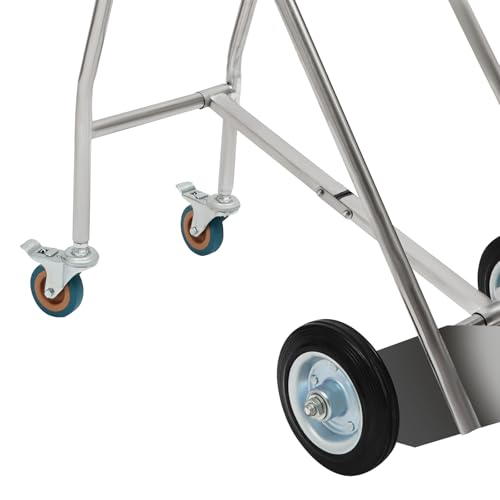 Carretilla para tanques de cilindro 40L, acero inoxidable miniatura 6