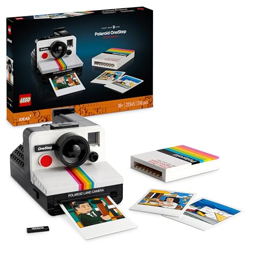 LEGO Ideas Appareil Photo Polaroid OneStep SX-70, Maquette à Construire pour Adultes avec Autocollants, Activité Manuelle, Idée Cadeau pour Femmes et Hommes...