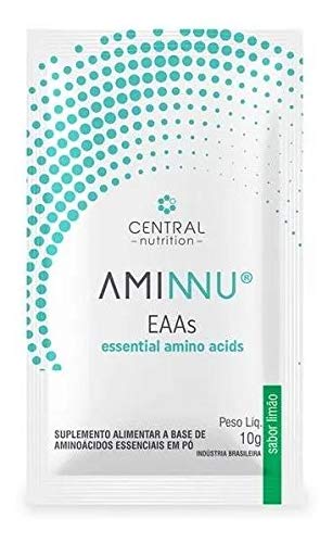 2 Caixas Aminnu Eaas 10g, 30 Sachês, Essencial Aminoácidos, Limão