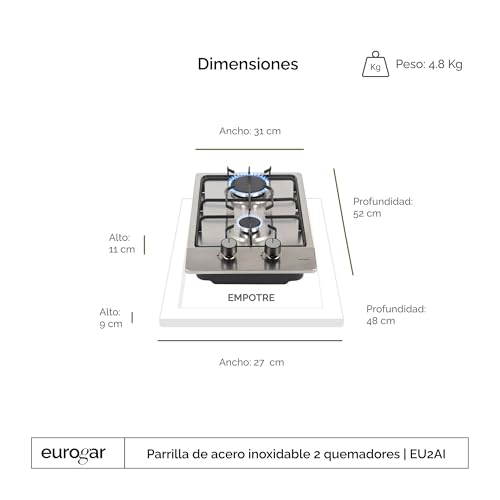 Opiniones y reviews de Parrilla 2 Quemadores - 5 favoritos. 26 Parrilla 2 Quemadores marca EUROGAR (2)