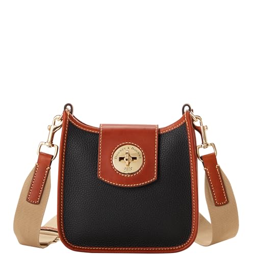 Dooney & Bourke Handbag, Pebble Turnlock Messenger 20 | Caramel