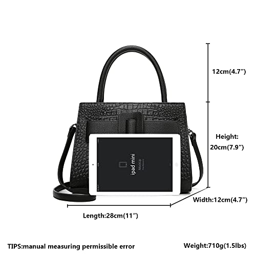 Crossbody Bags for Women Luxury Leather Shoulder Handbags in Black & Blue Trendy Satchel Purse for Everyday Use4