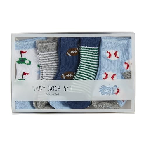 Mud Pie Children's Sports Sock Box Set; 0-12M