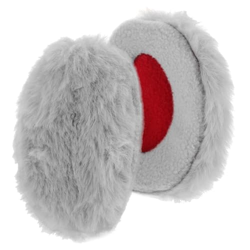 BESPORTBLE Outdoor Ear Warmers Rabbit Fur Earmuffs Full Coverage Ear Muffs for Men Women Boys and Girls Grey