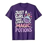 Just A Girl Who Loves Magic Potion Funny Halloween Girls T-Shirt