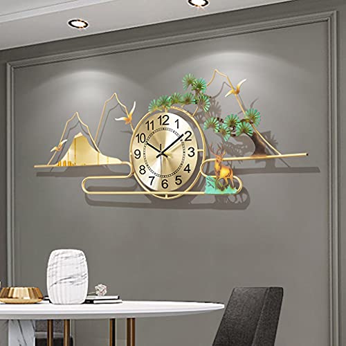 Reloj de pared creativo estilo chino silencioso de metal miniatura 6