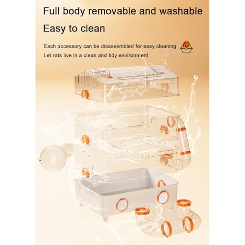 Cage pour hamster avec tunnels transparents double couche contre l'ennui du rongeur - 7