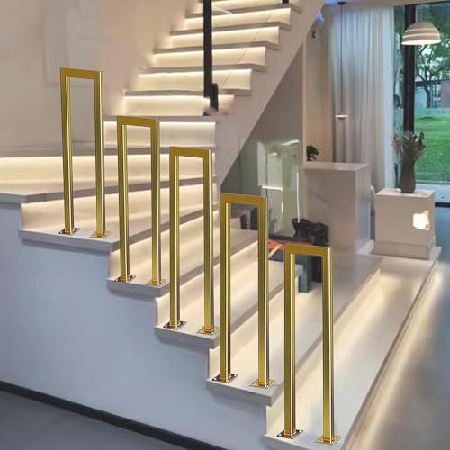 Rampe d'escalier en U blanche en fer forgé mat barre de soutien 200 kg