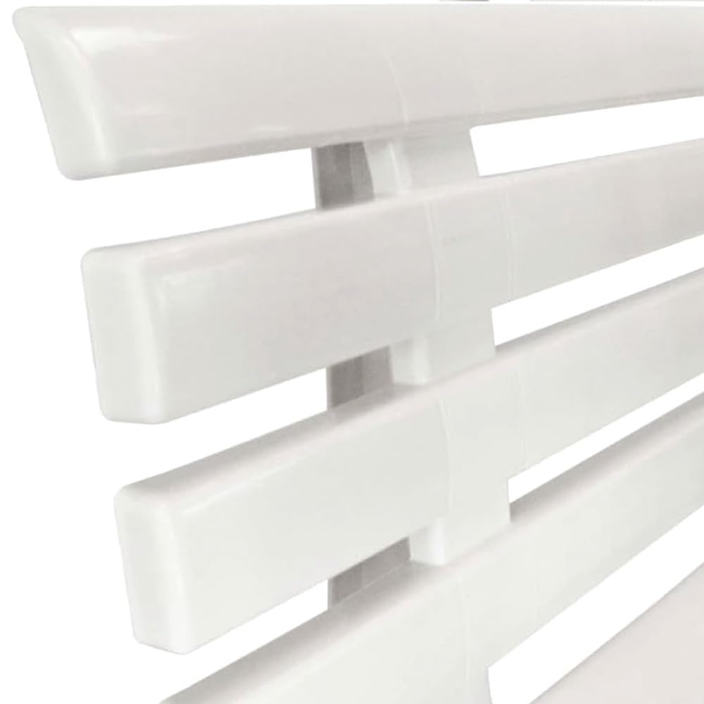 VIRSUS Panchina da Giardino di colore Bianco, Misura 145x49x74 cm, Panca a 3 Sedute, Resistente ai Raggi UV e Intemperie, Panchina da Esterno -ORC008F
