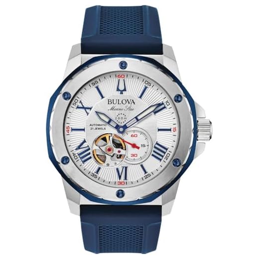 Bulova Reloj Analógico para Hombre de Automático con Correa en Silicona 98A225
